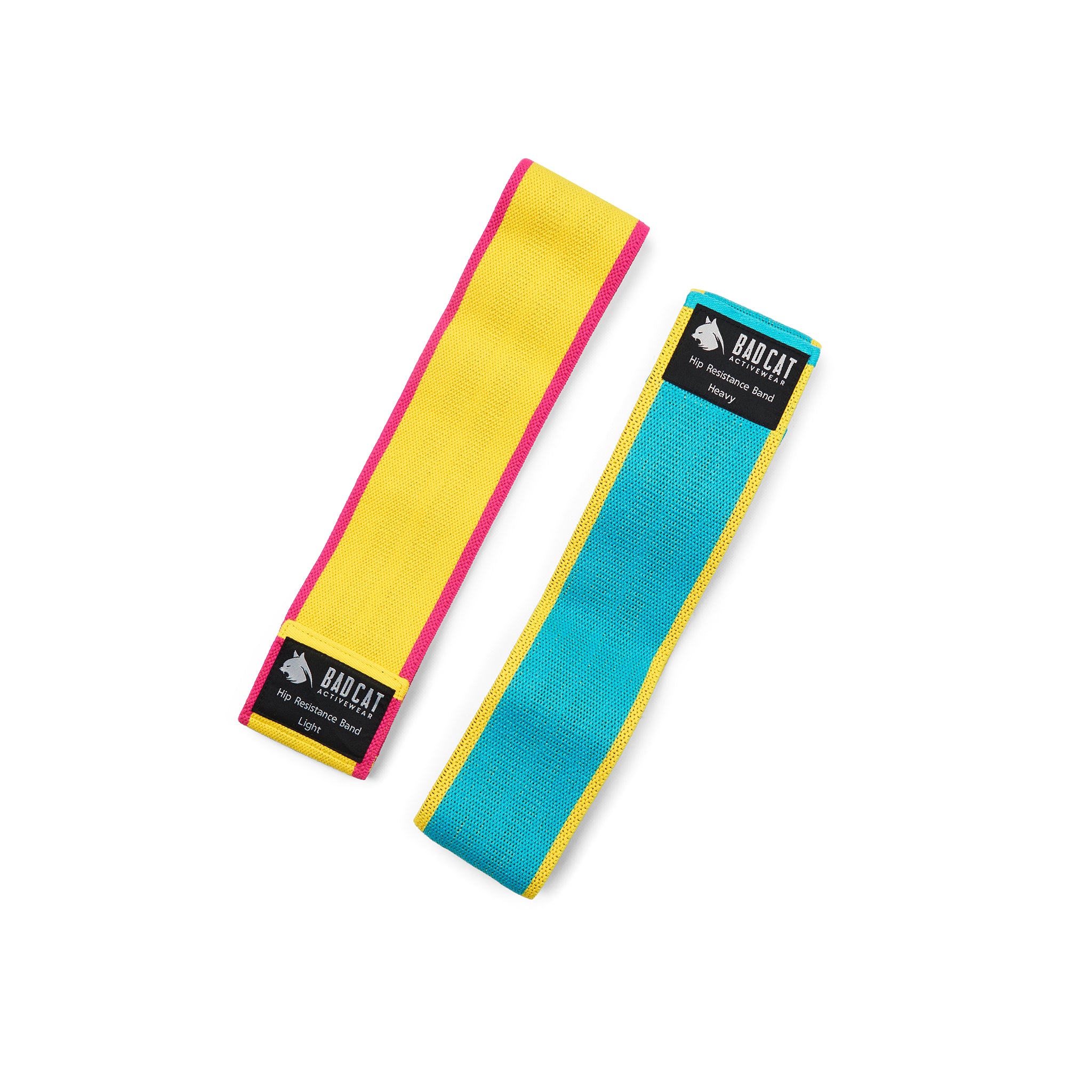 BAD CAT branded yellow and blue resistance bands